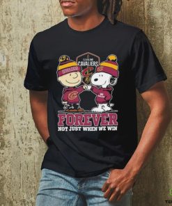 Snoopy Fist Bump Charlie Brown Cleveland Cavaliers Forever Not Just When We Win Shirt