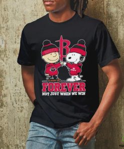 Snoopy Fist Bump Charlie Brown Houston Rockets Forever Not Just When We Win Shirt