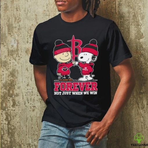 Snoopy Fist Bump Charlie Brown Houston Rockets Forever Not Just When We Win Shirt