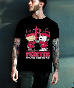 Snoopy Fist Bump Charlie Brown Houston Rockets Forever Not Just When We Win Shirt