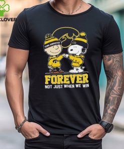 Snoopy Fist Bump Charlie Brown Iowa Hawkeyes Forever Not Just When We Win Shirt