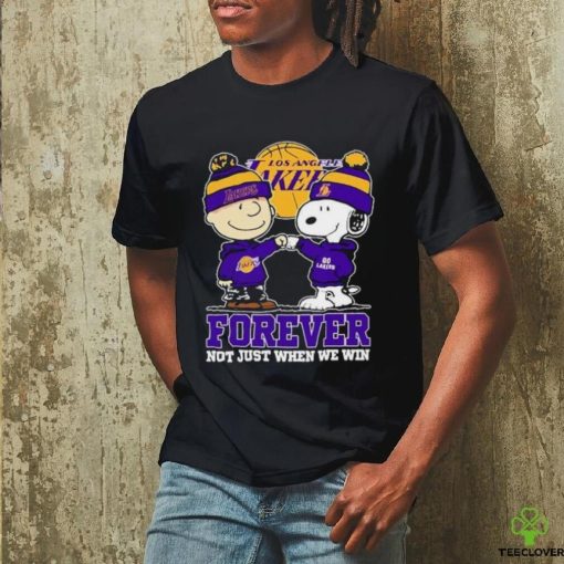 Snoopy Fist Bump Charlie Brown Los Angeles Lakers Forever Not Just When We Win Shirt