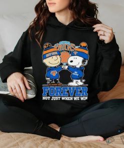 Snoopy Fist Bump Charlie Brown New York Knicks Forever Not Just When We Win Shirt