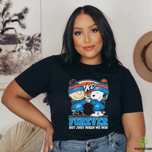 Snoopy Fist Bump Charlie Brown Oklahoma City Thunder Forever Not Just When We Win Shirt
