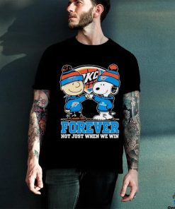 Snoopy Fist Bump Charlie Brown Oklahoma City Thunder Forever Not Just When We Win Shirt