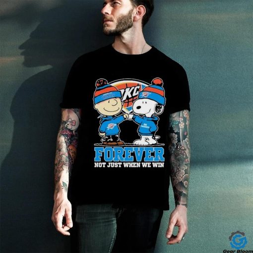 Snoopy Fist Bump Charlie Brown Oklahoma City Thunder Forever Not Just When We Win Shirt