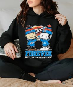 Snoopy Fist Bump Charlie Brown Oklahoma City Thunder Forever Not Just When We Win Shirt