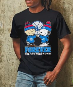 Snoopy Fist Bump Charlie Brown Philadelphia 76ers Forever Not Just When We Win Shirt