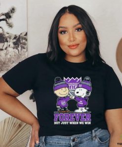 Snoopy Fist Bump Charlie Brown Sacramento Kings Forever Not Just When We Win Shirt