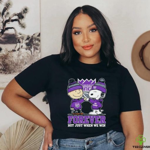 Snoopy Fist Bump Charlie Brown Sacramento Kings Forever Not Just When We Win Shirt