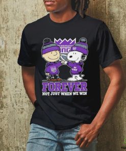 Snoopy Fist Bump Charlie Brown Sacramento Kings Forever Not Just When We Win Shirt