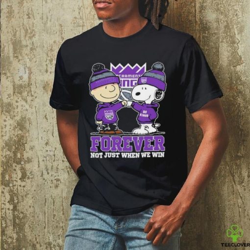 Snoopy Fist Bump Charlie Brown Sacramento Kings Forever Not Just When We Win Shirt