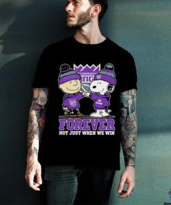 Snoopy Fist Bump Charlie Brown Sacramento Kings Forever Not Just When We Win Shirt