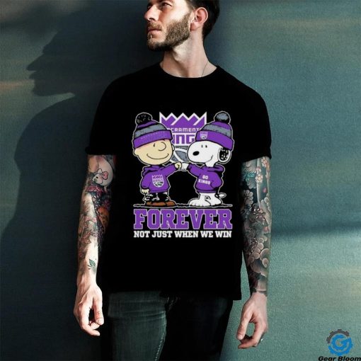 Snoopy Fist Bump Charlie Brown Sacramento Kings Forever Not Just When We Win Shirt