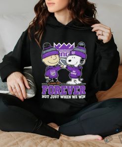 Snoopy Fist Bump Charlie Brown Sacramento Kings Forever Not Just When We Win Shirt