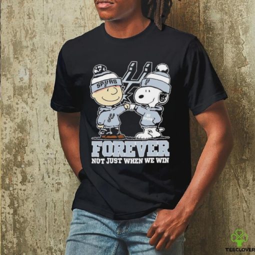Snoopy Fist Bump Charlie Brown San Antonio Spurs Forever Not Just When We Win Shirt.