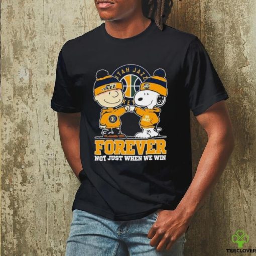 Snoopy Fist Bump Charlie Brown Utah Jazz Forever Not Just When We Win Shirt