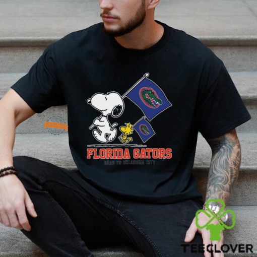 Snoopy Florida Gators Road To Oklahoma City flag hoodie, sweater, longsleeve, shirt v-neck, t-shirt