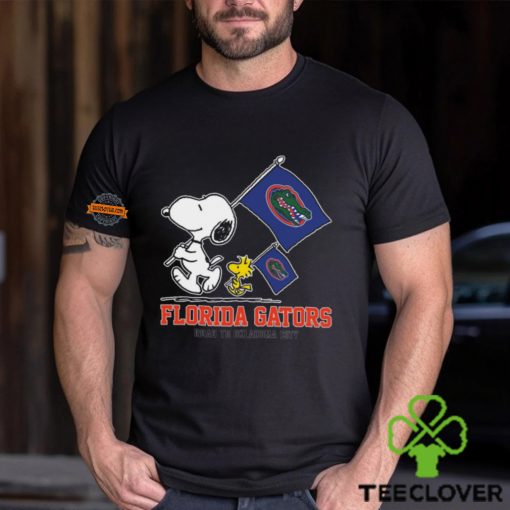 Snoopy Florida Gators Road To Oklahoma City flag hoodie, sweater, longsleeve, shirt v-neck, t-shirt