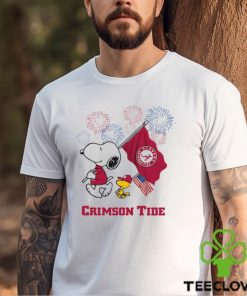 Snoopy Football Happy 4th Of July Alabama Crimson Tide Shirt