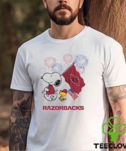 Snoopy Football Happy 4th Of July Arkansas Razorbacks Shirt