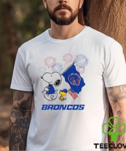 Snoopy Football Happy 4th Of July Boise State Broncos Shirt