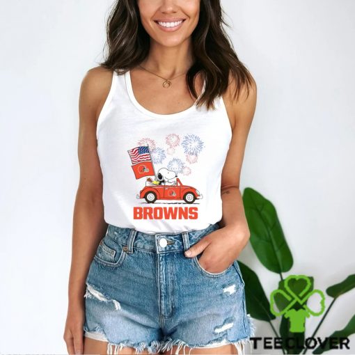 Snoopy Football Happy 4th Of July Cleveland Browns Shirt