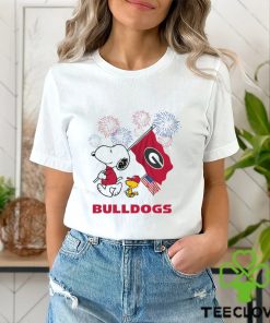 Snoopy Football Happy 4th Of July Georgia Bulldogs Shirt