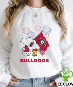 Snoopy Football Happy 4th Of July Georgia Bulldogs Shirt