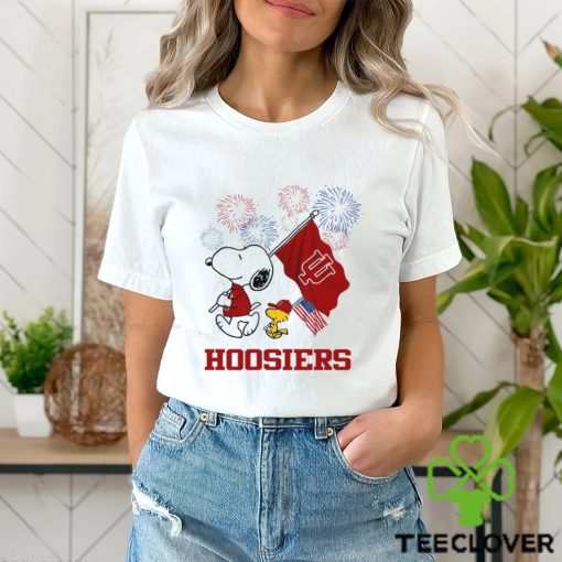 Snoopy Football Happy 4th Of July Indiana Hoosiers Shirt