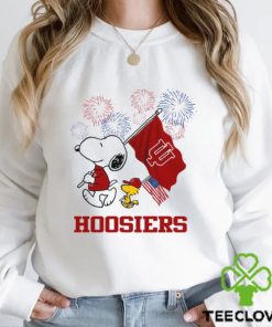 Snoopy Football Happy 4th Of July Indiana Hoosiers Shirt