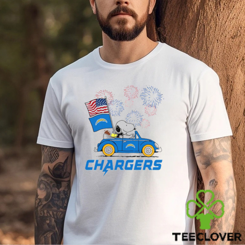 Snoopy Football Happy 4th Of July Los Angeles Chargers Shirt Snoopy Football Happy 4th Of July Los Angeles Chargers Shirt
