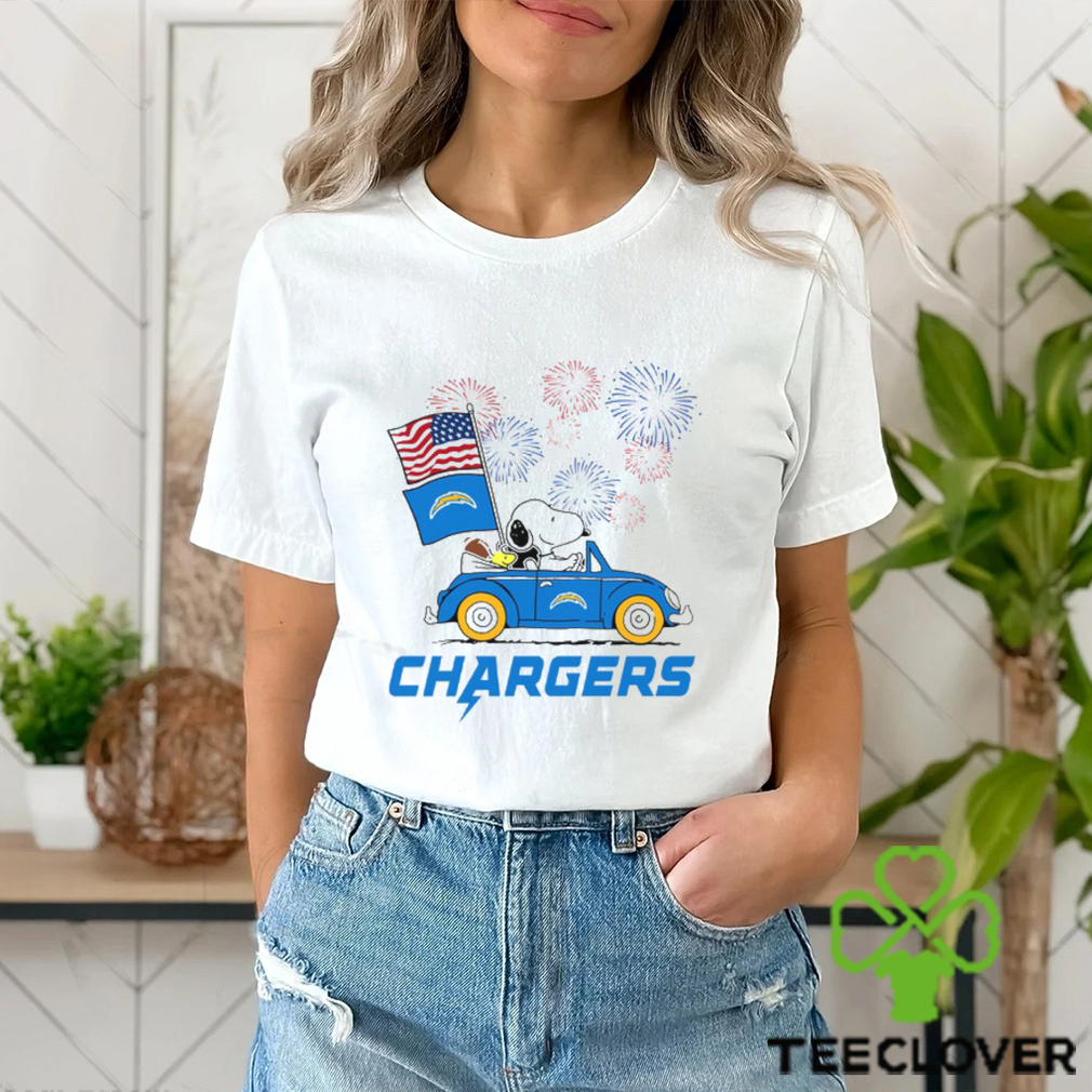 Snoopy Football Happy 4th Of July Los Angeles Chargers Shirt Snoopy Football Happy 4th Of July Los Angeles Chargers Shirt