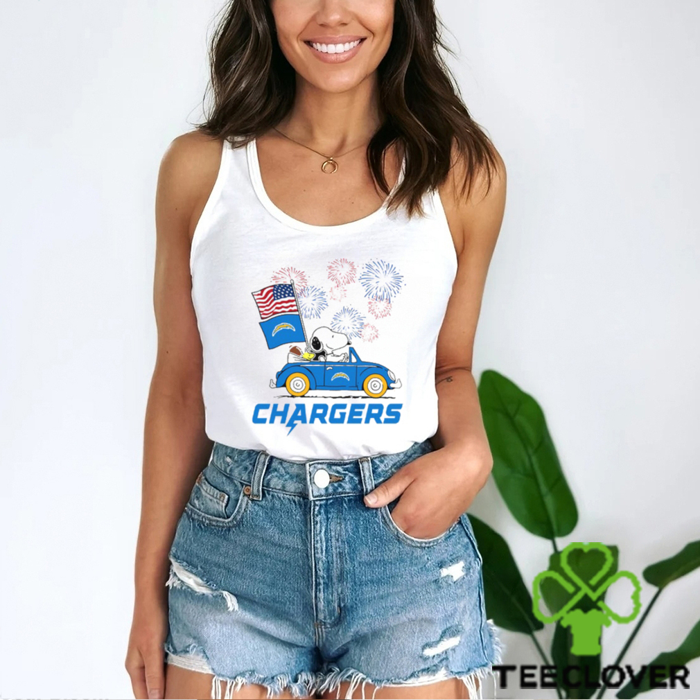 Snoopy Football Happy 4th Of July Los Angeles Chargers Shirt Snoopy Football Happy 4th Of July Los Angeles Chargers Shirt