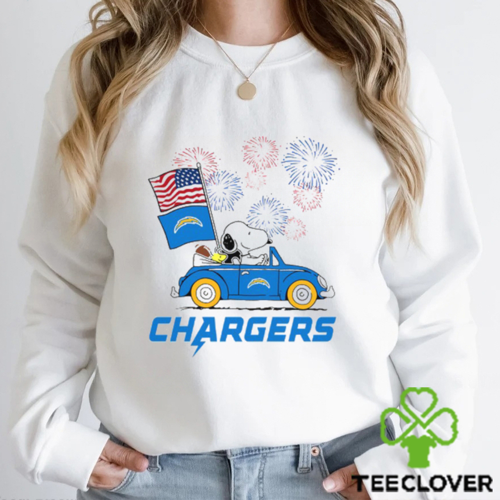 Snoopy Football Happy 4th Of July Los Angeles Chargers Shirt Snoopy Football Happy 4th Of July Los Angeles Chargers Shirt
