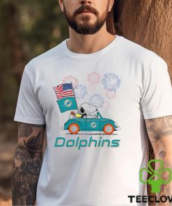 Snoopy Football Happy 4th Of July Miami Dolphins Shirt