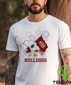 Snoopy Football Happy 4th Of July Mississippi State Bulldogs Shirt