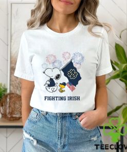 Snoopy Football Happy 4th Of July Notre Dame Fighting Irish Shirt