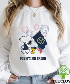 Snoopy Football Happy 4th Of July Notre Dame Fighting Irish Shirt