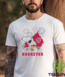 Snoopy Football Happy 4th Of July Ohio State Buckeyes Shirt