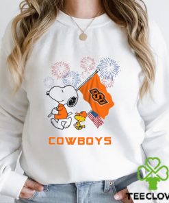 Snoopy Football Happy 4th Of July Oklahoma State Cowboys Shirt