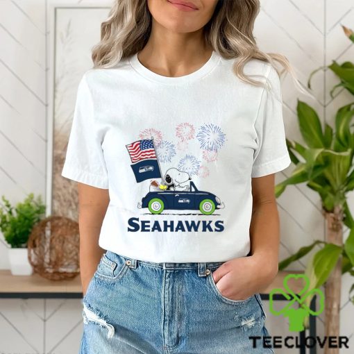 Snoopy Football Happy 4th Of July Seattle Seahawks Shirt