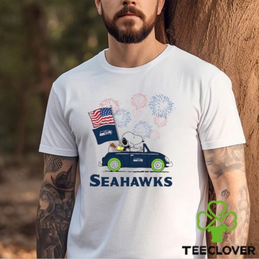 Snoopy Football Happy 4th Of July Seattle Seahawks Shirt