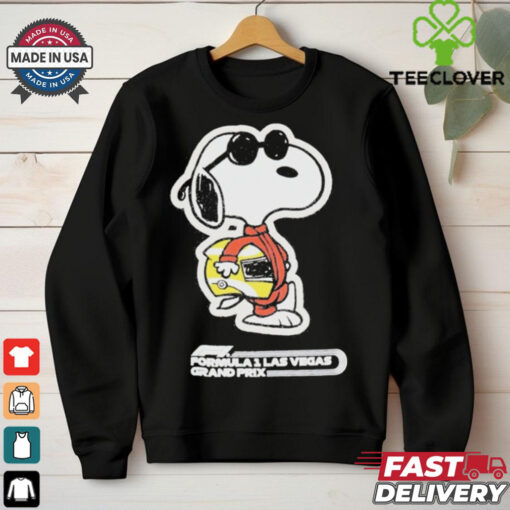 Snoopy Formula 1 x Peanuts 2024 Las Vegas Grand Prix Joe Cool T Shirt