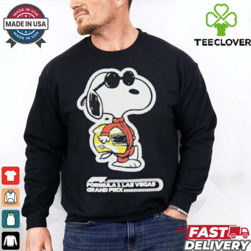 Snoopy Formula 1 x Peanuts 2024 Las Vegas Grand Prix Joe Cool T Shirt