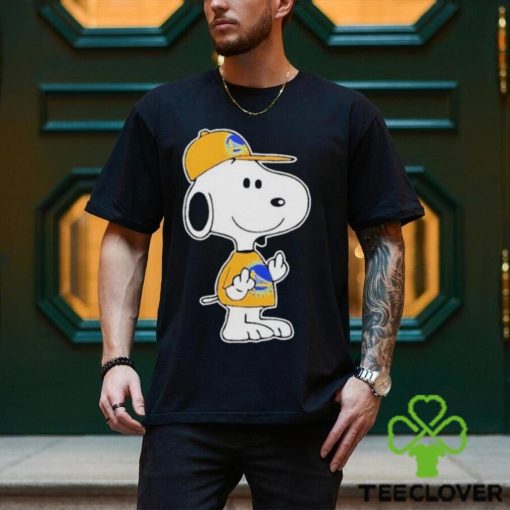 Snoopy Golden State Warriors NBA Double Middle Fingers Fuck You Shirt