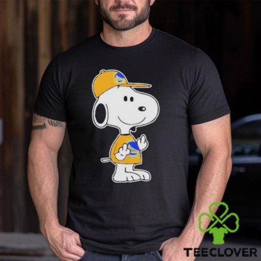 Snoopy Golden State Warriors NBA Double Middle Fingers Fuck You Shirt