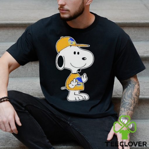 Snoopy Golden State Warriors NBA Double Middle Fingers Fuck You Shirt