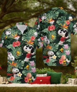 Snoopy Green Hawaiian Shirt, Great Snoopy Gift for Beach Days