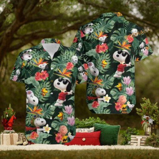 Snoopy Green Hawaiian Shirt, Great Snoopy Gift for Beach Days